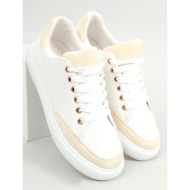 Baskets femme blanches 6110 Jaune 1