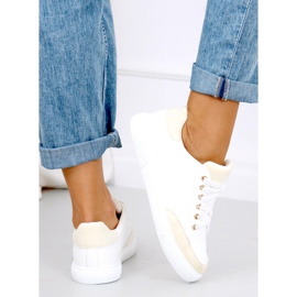 Baskets femme blanches 6110 Jaune 3