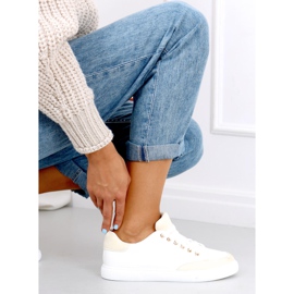 Baskets femme blanches 6110 Jaune 2