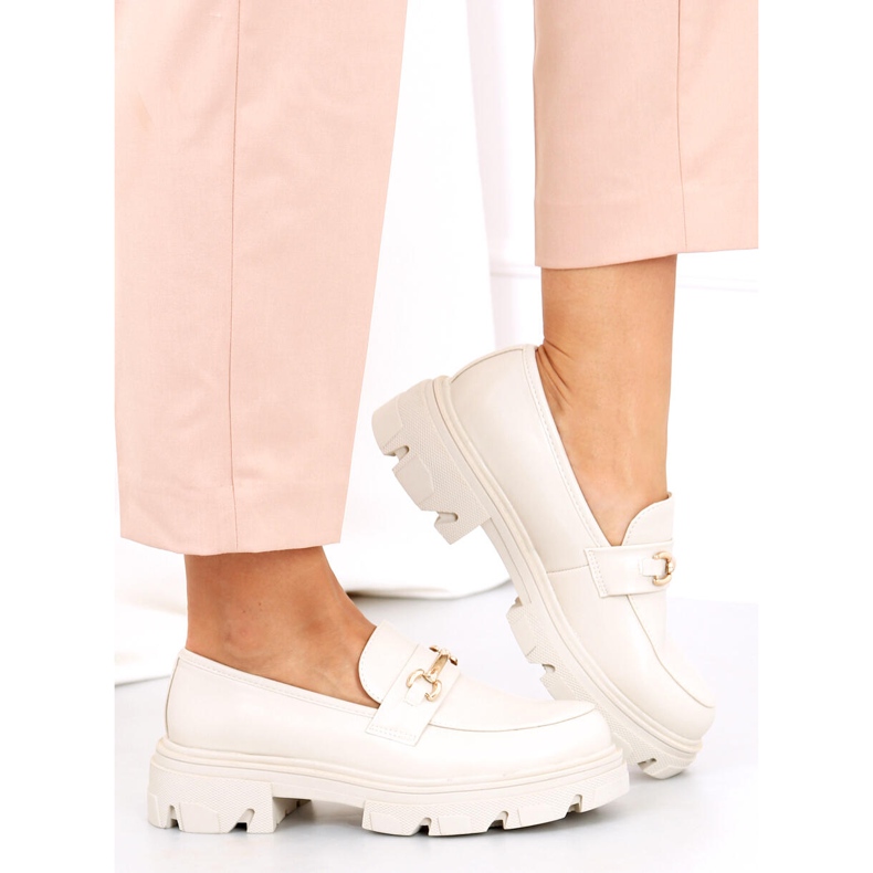 Mocassins sur semelle épaisse YY11 Beige 2