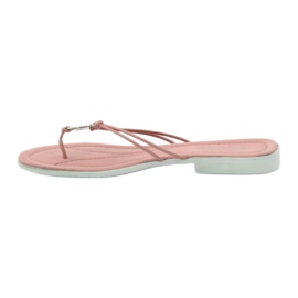 Via-Nova Chaussons femme Via Uno rose blanche 2