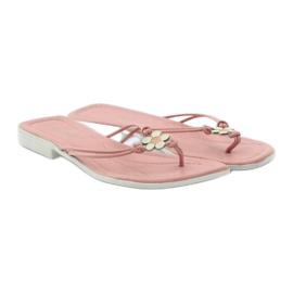 Via-Nova Chaussons femme Via Uno rose blanche 4