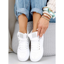 Baskets montantes Emma BLANC/GRIS 1