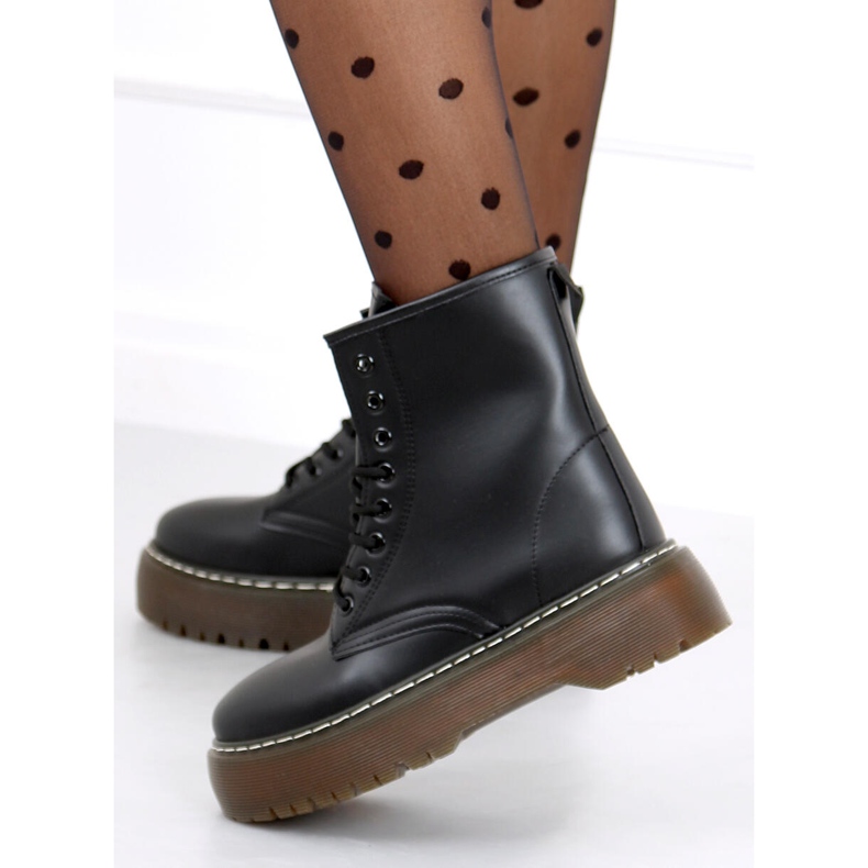 Bottines à lacets avec martensiaki Jenny Black le noir 2
