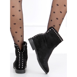Bottes sur un coin caché Melisa Black le noir 4
