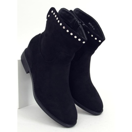 Bottes sur un coin caché Melisa Black noir 2
