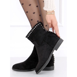 Bottes sur un coin caché Melisa Black le noir 5