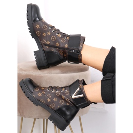 Karla Bottes militaires noires brun le noir 1