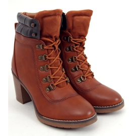 Bottines à talons Zuzu Camel brun 2