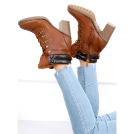 Bottines à talons Zuzu Camel brun 3
