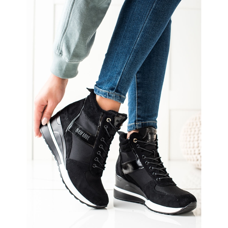 W. Potocki Baskets compensées Potocki noir 1