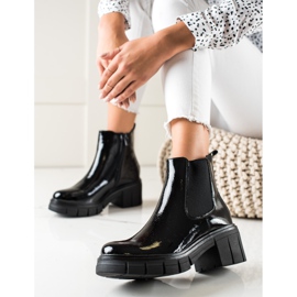 Filippo Bottes de mode laquées le noir 2