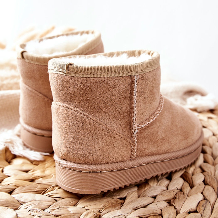 FR1 Bottes de neige chaudes pour enfants Beige Gooby 2