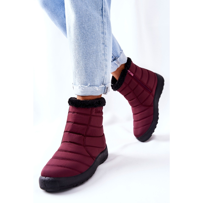 PE1 Bottes de neige isolées femme Bordeaux Mezyss rouge 1