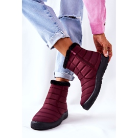PE1 Bottes de neige isolées femme Bordeaux Mezyss rouge 2