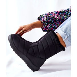 Bottes de neige chaudes noires hautes pour femmes Luxina 1