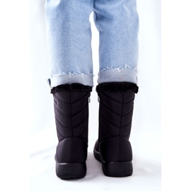Bottes de neige chaudes noires hautes pour femmes Luxina 2