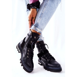 Bottes de Travailleurs en Cuir Noir Maciejka 05219-01 2