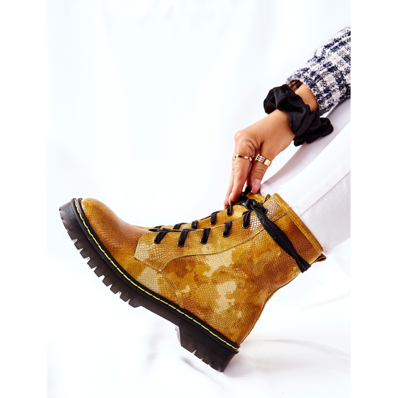 Bottes Femme Glany Workers Maciejka Jaune 01609-47 2