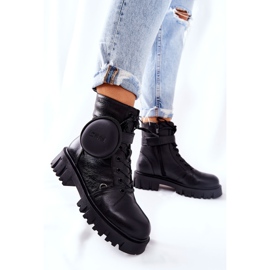 Cuir Chaud Ouvriers Avec Rein Big Star II274430 Noir le noir 6