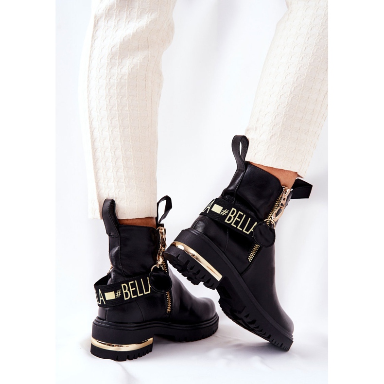 PM1 Bottes classiques à rayures Lorie noires 2