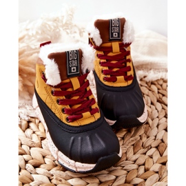 Bottes Chaudes Enfant Big Star II374072 Camel brun noir orange 1