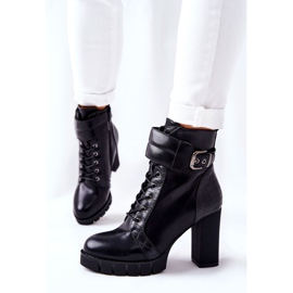 POTOCKI Bottes sur un haut poste noir attaché Fasha 1