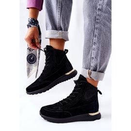 POTOCKI Baskets de sport hautes en daim noir Chocci le noir 5