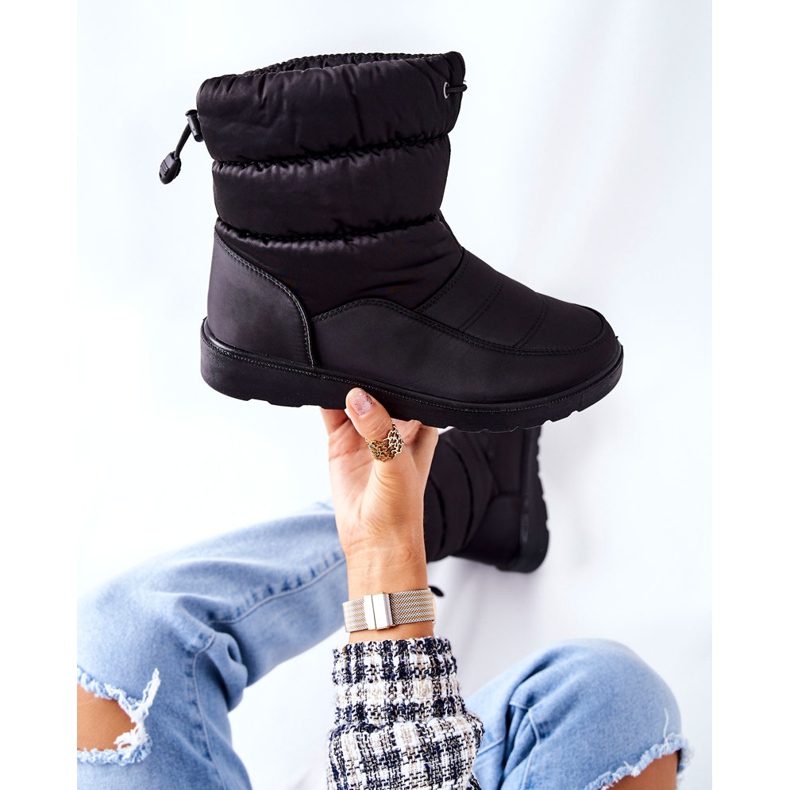 Vinceza Bottes de neige hautes noires à enfiler Cathy's 1