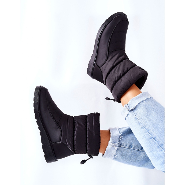 Vinceza Bottes de neige hautes noires à enfiler Cathy's 2