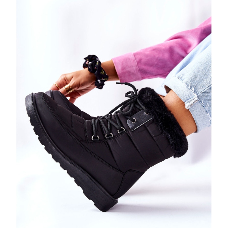 Vinceza Bottes De Neige Hautes Avec Fourrure Noir Haneta 2