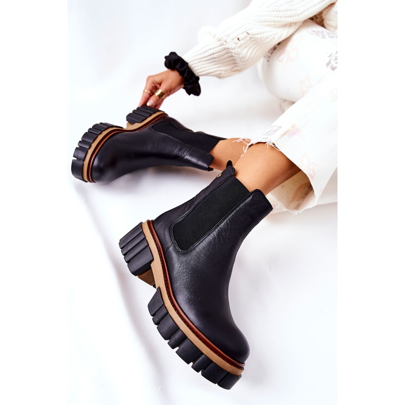 Bottes de Travailleurs en Cuir Noir Maciejka 05312-01 le noir 1