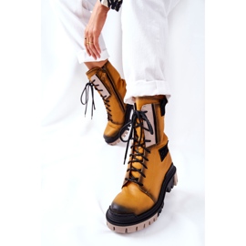 Bottes Cuir Bottes Chaudes Maciejka Jaune 05113-07 le noir d'or 4