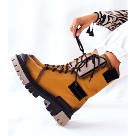 Bottes Cuir Bottes Chaudes Maciejka Jaune 05113-07 le noir d'or 1