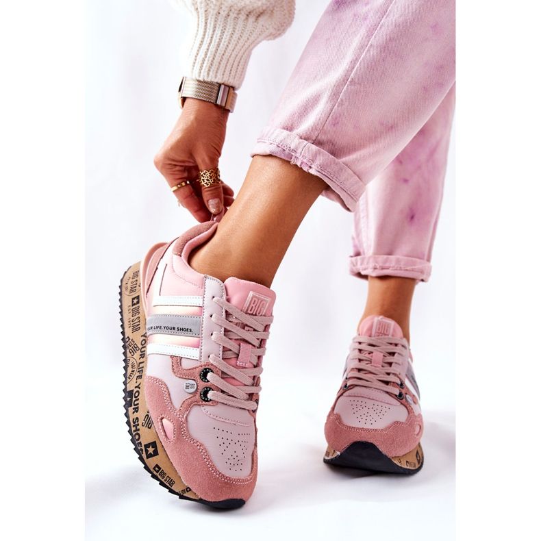 Chaussures de sport pour femmes Big Star II274298 Rose 2