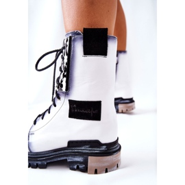 Bottines Cuir Bottes Chaudes Maciejka Blanc 05113-11 noir 1