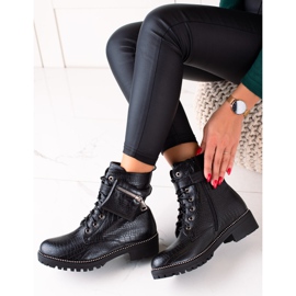 Queen Vivi Bottes de travail avec poche noir 1