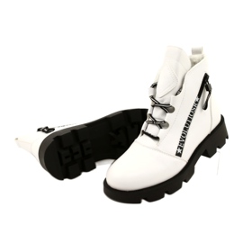 Bottes Sergio Leone BT740 Blanches noir 3