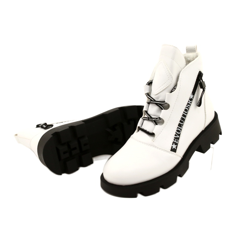 Bottes Sergio Leone BT740 Blanches noir 3
