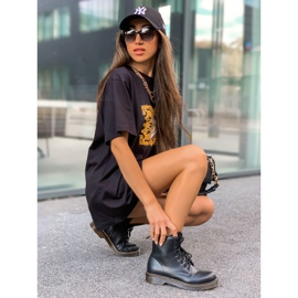 Seastar Bottes noires sur un curseur le noir 6