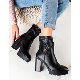 Lovery Bottes hautes sur la plate-forme noir 1