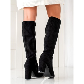TRENDI Bottes noires classiques le noir 4