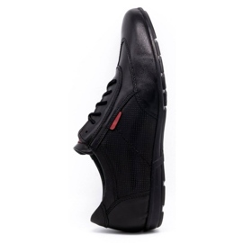 Olivier Chaussures casual en cuir pour hommes 7097DT noir le noir 2