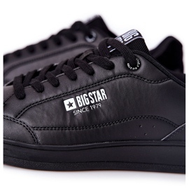 Baskets en cuir noir Big Star II174169 en mousse à mémoire de forme 1