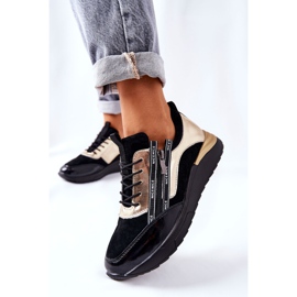 POTOCKI Chaussures de sport en cuir Baskets Noir Or Minor le noir 2 POTOCKI Chaussures de sport en cuir Baskets Noir Or Minor le noir 2