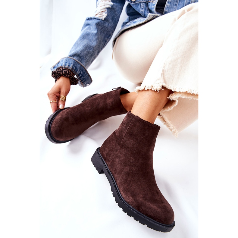 PH1 Boots Chelsea à Talons Plats Marron Laurette brun 2 PH1 Boots Chelsea à Talons Plats Marron Laurette brun 2