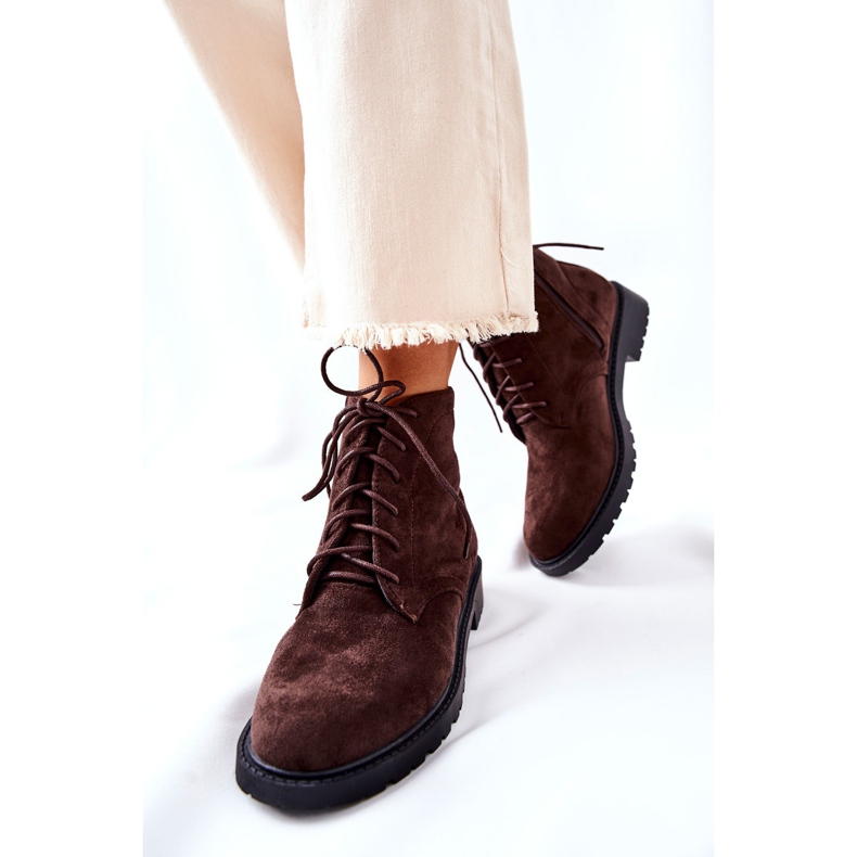 PH1 Bottes Melome marron nouées classiques brun 1