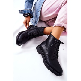 PH1 Bottes nouées en cuir noir classique Melome 1