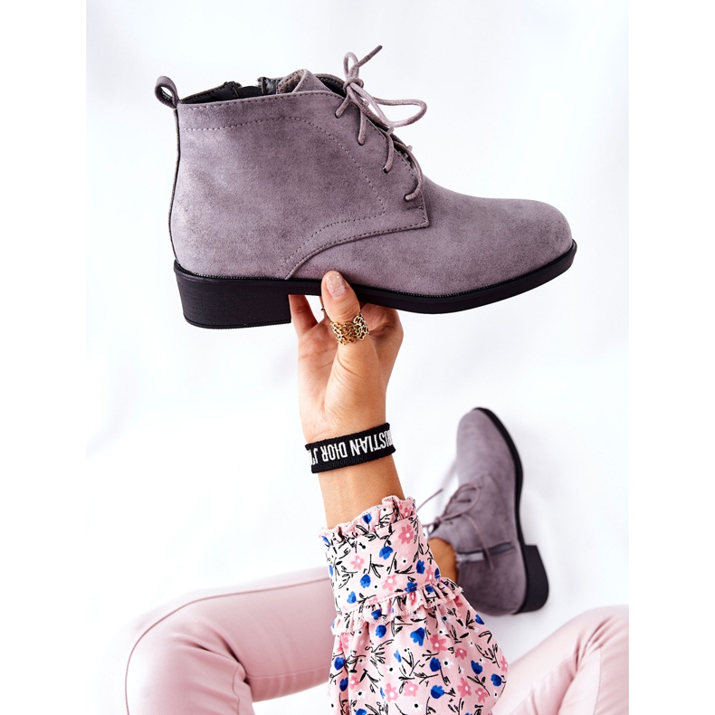 PH1 Bottes grises chaudes Malitea avec fermeture à glissière 1