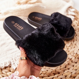 PH1 Pantoufles En Caoutchouc Avec Fourrure Emmie Noire le noir 1